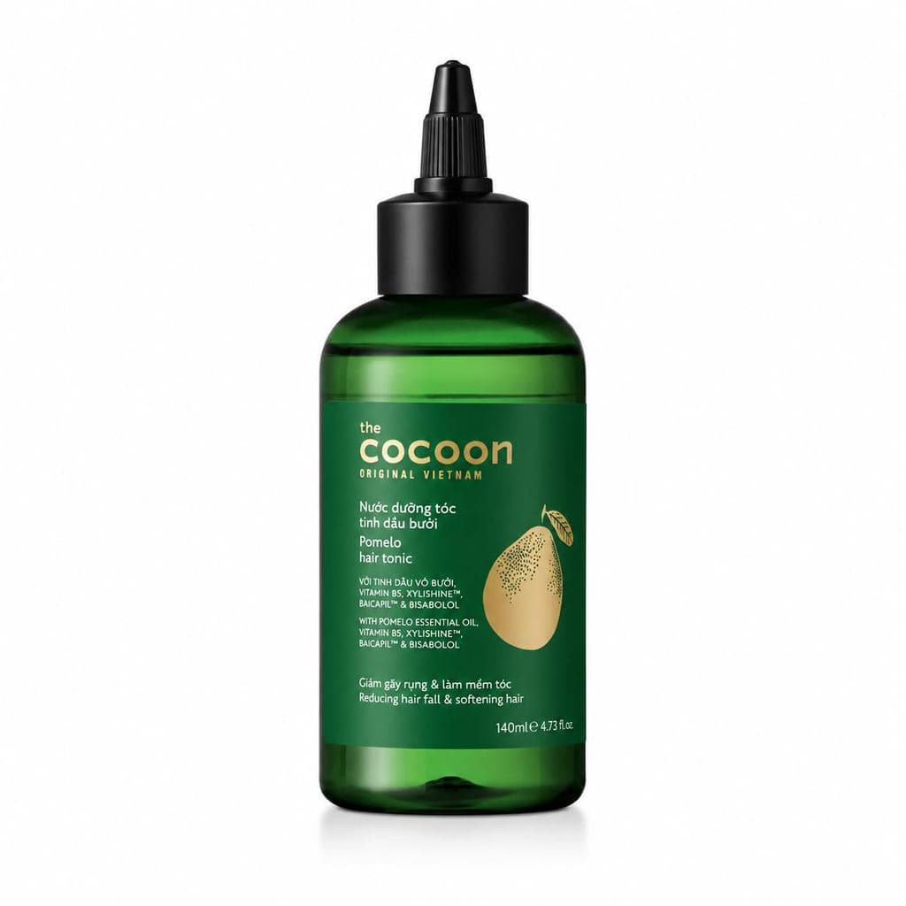 Cocoon Original Vietnam Pomelo Hair Tonic 140ml / 4.73 fl oz – Sérum Leve para Couro Cabeludo para Cabelos Ralos, Hidrat