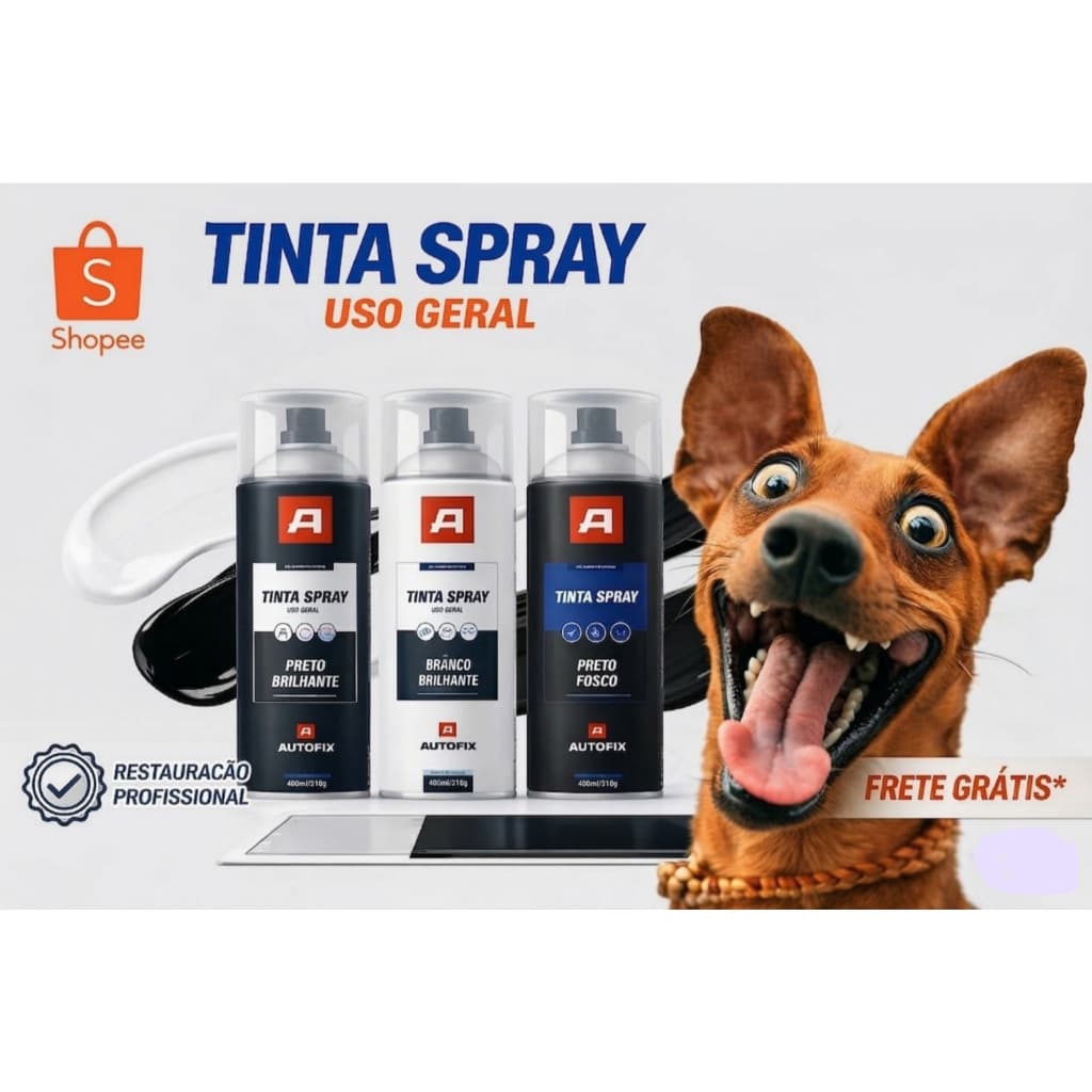 Tinta Spray Uso Geral 400ml Metal Madeira Autofix Aerossol Ok