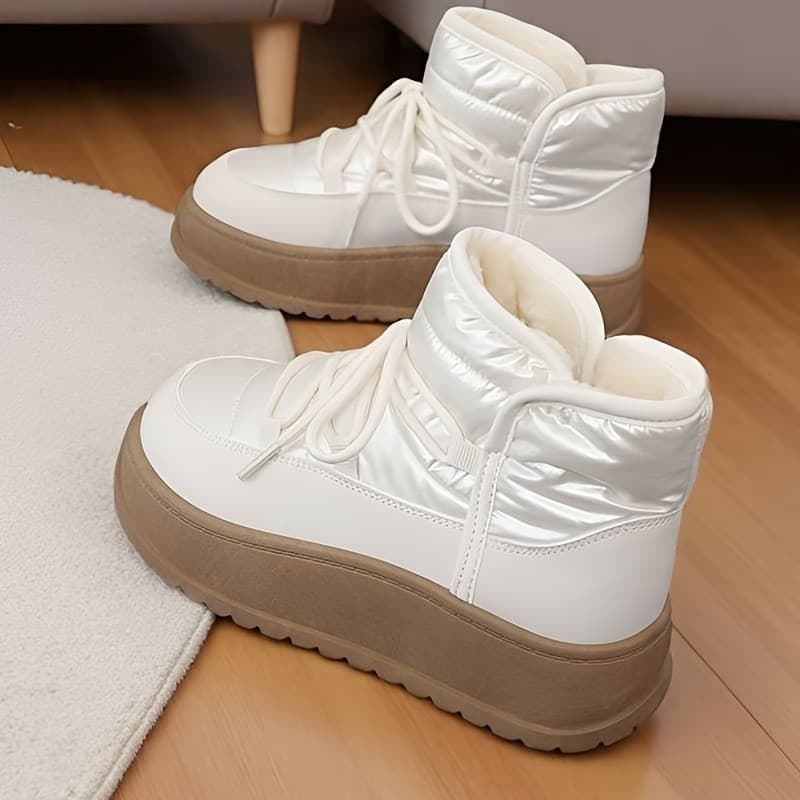 Tênis Feminino Elegante E Confortável Para Atividades Ao Ar Livre Com Cadarços Frontais O Inverno