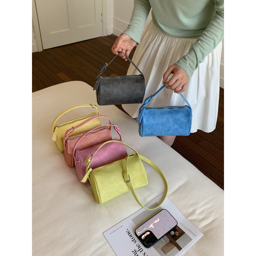 Estilo coreano ins estilo pequeno balde saco feminino bolsa dopamina saco do mensageiro pequeno All-Match Retro travesse