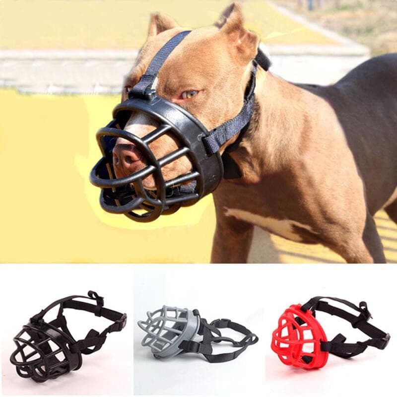 Máscara de Silicone Macio para Cães para Evitar Comer e Latir, Ajustável, Grande, para Controle de Latidos de Animais de