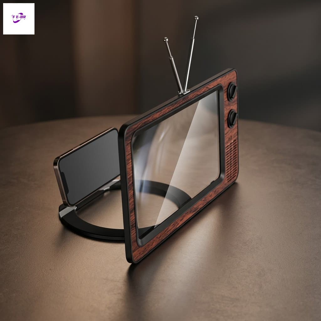Lente De Vídeo 3D Retro Da Lupa Tela Do Telefone Tevê Para Smartphones De 4-7 Polegadas