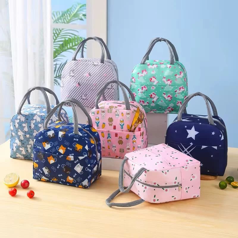 Bolsa Térmica para Almoço com Alça, Bolsa Isolante para Mulheres e Crianças, Caixa de Almoço para Piquenique, Viagem, Ar