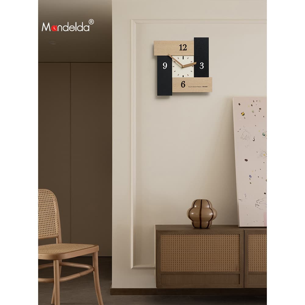 Mandelda marca coreana relógio de parede sala estar casa simples arte criativa relógio pendurado na parede 2026 novo est