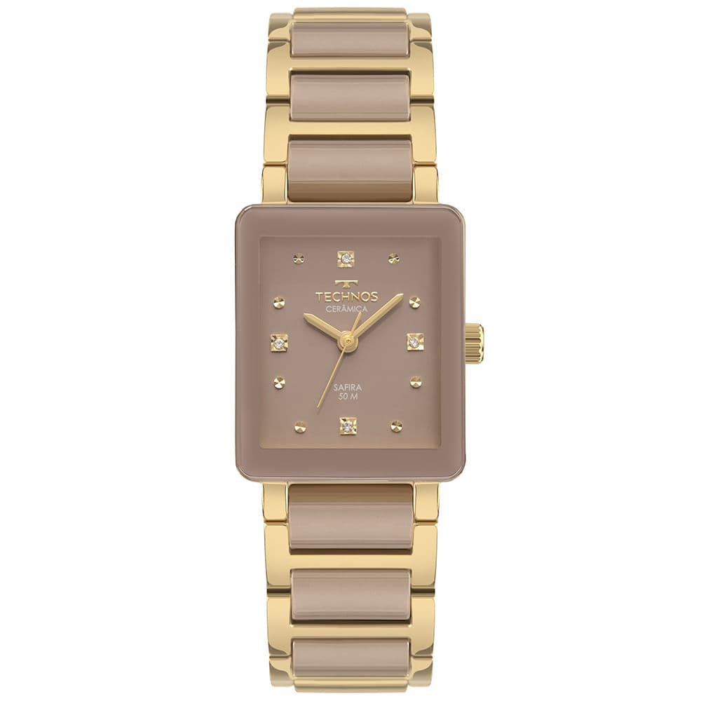 Relógio Technos Feminino Cerâmica Dourado - 2035NCQ/2N
