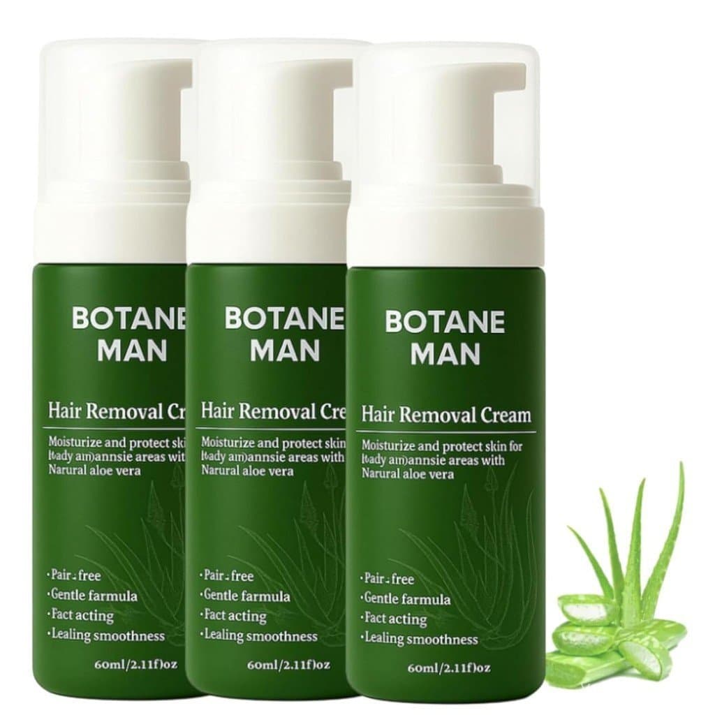Depilador Botane, Depilador Masculino Botane, Com Aloe Vera Natural – Rápido e Suave para Rosto e Corpo, Hidratante e Nã