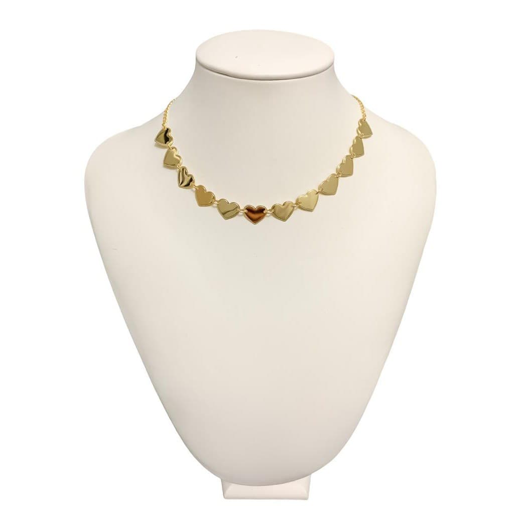 colar feminino Gargantilha choker coração coraçãozinho banhado a ouro 18k