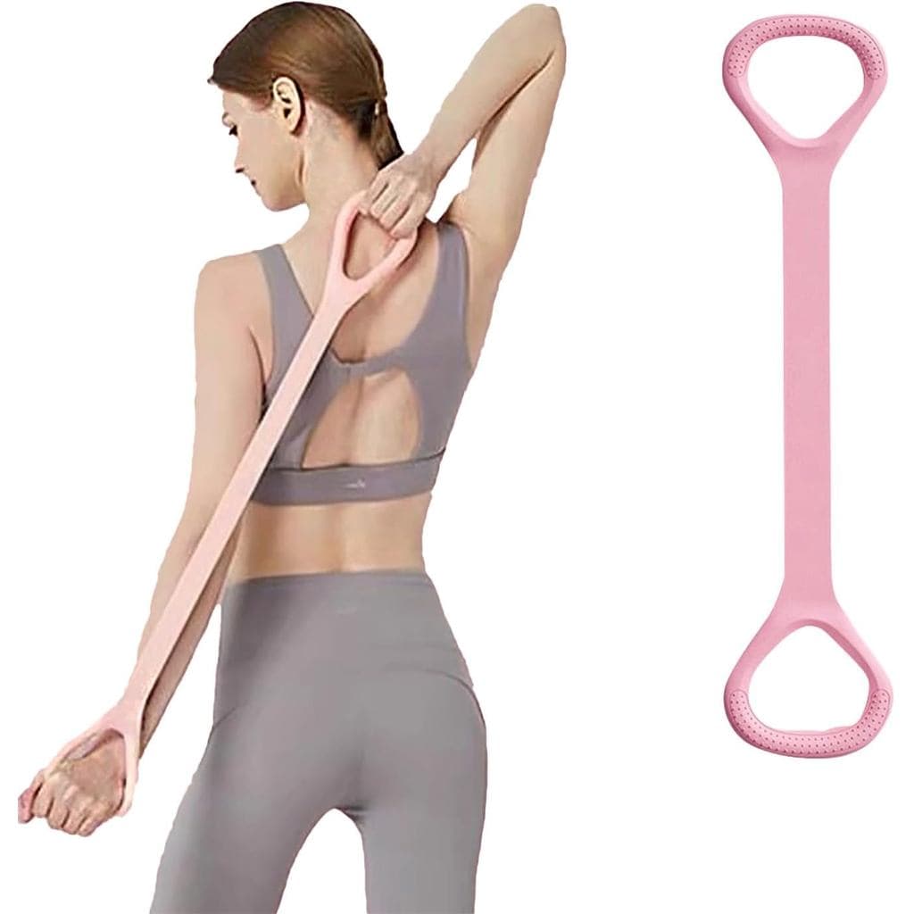 Banda de resistência em formato de 8, banda de fitness de 25 libras com alças, banda de resistência para mulheres