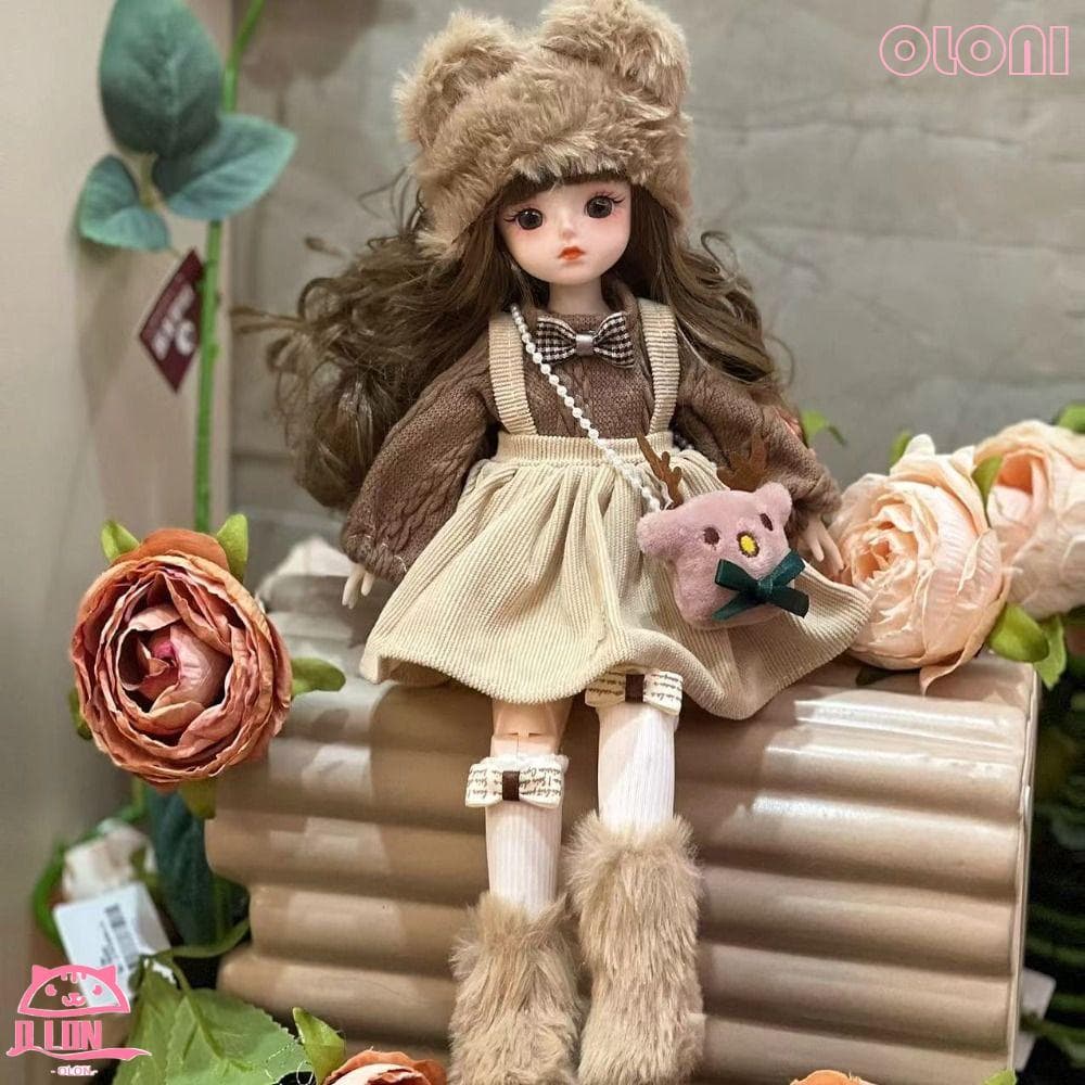 BOLONIMY Princesa Vestir Bonecas Bjd , Cabelo Longo 1/6 SD 30cm Boneca Com Roupas , Olhos Atraentes