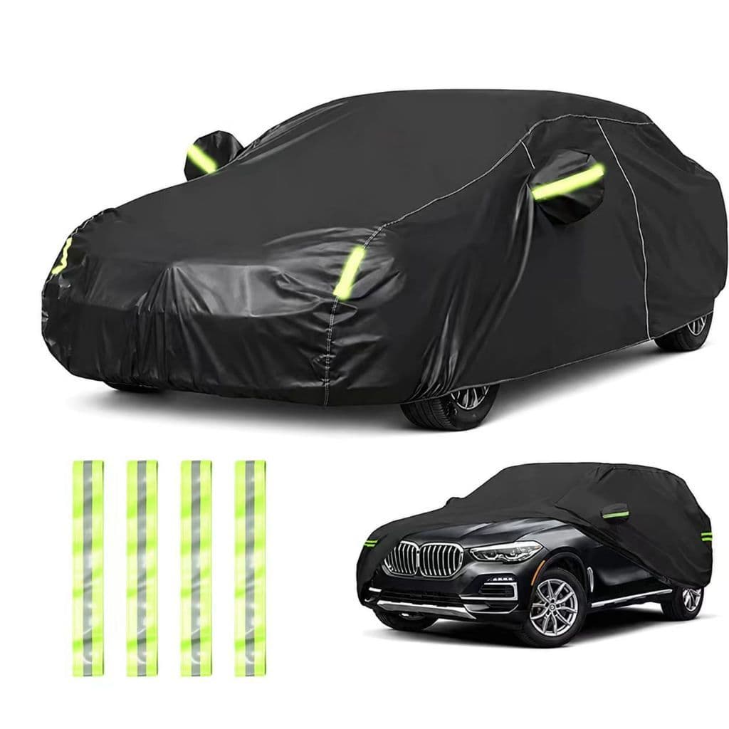 Capa Impermeável para Carro com Faixa Refletiva – Proteção Total contra Sol e Chuva