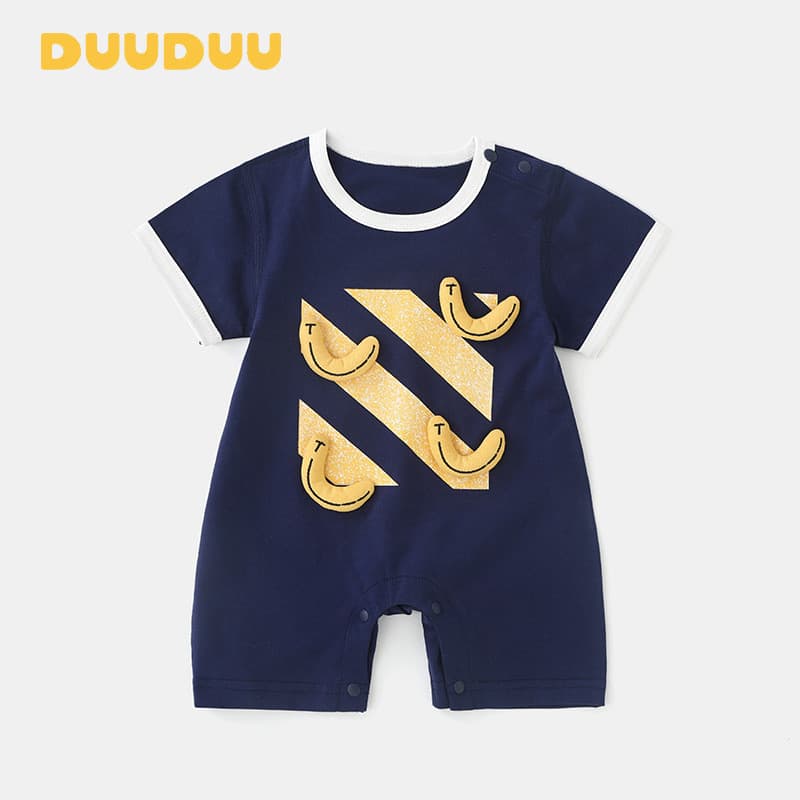 DUUUDUU Banana 2025 Novo estilo de verão de manga curta roupas de bebê passeio bebê recém-nascido macacão de bebê