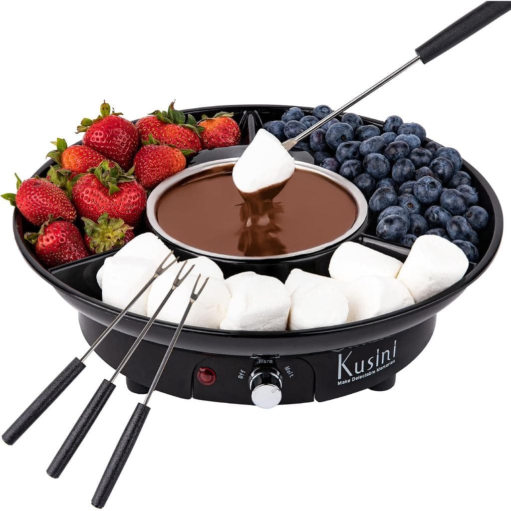 Conjunto de Panela Elétrica Kusini – Conjunto de Panela Elétrica para Chocolate – Controle de Temperatura, Bandeja Remov
