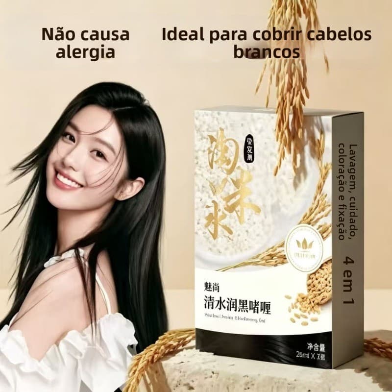 Capa Gel Tingimento Cabelo Preto Natural - Cabelo Branco, Uso Doméstico, Creme Cor, Premium Beauty