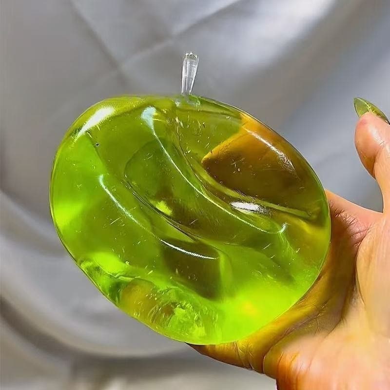 Brinquedos De Apertar Maçã Verde Aliviar O Estresse E Ventilação Raiva Fidget Plasticidade Espremer Para Amigos Transpar