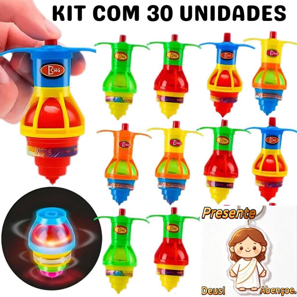 5/10/20/30 Pião Giroscópio Grande Brinquedo Infantil Brincadeira Criança Pronta Entrega Lembrancinhas Presente
