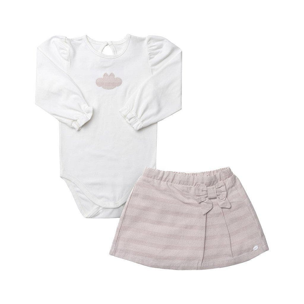 Conjunto Lilica Ripilica Grow Up Shorts Saia Petit Creme