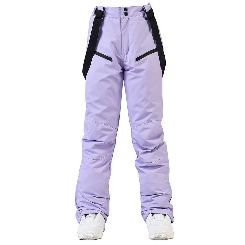 Calças de esqui das mulheres dos homens macacão calças de esqui inverno à prova de vento à prova dwindproof água quente
