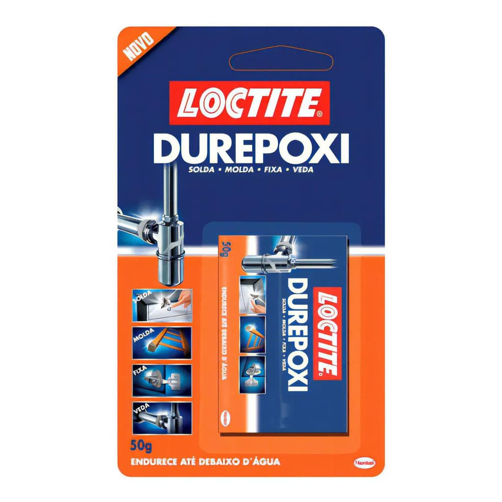 Cola Durepoxi, Mármore Metal, Vidro, Madeira 50g