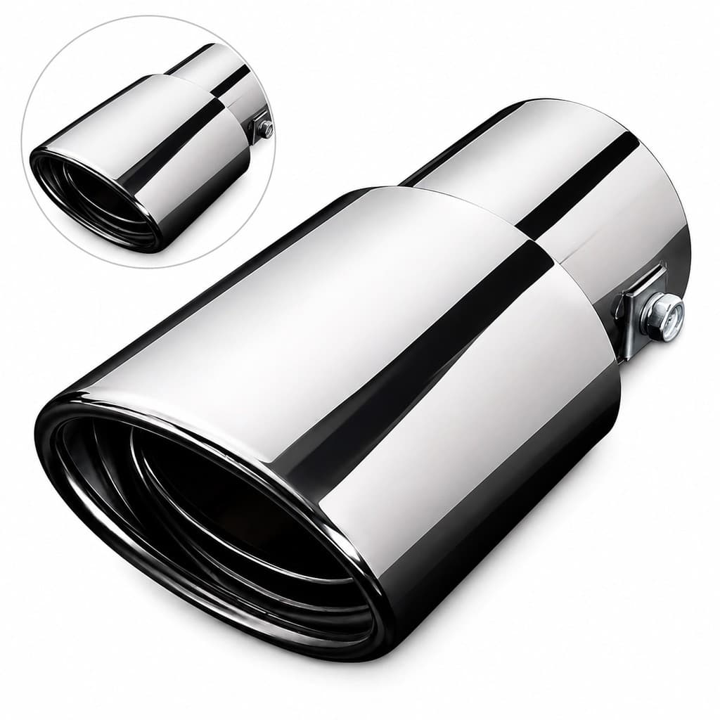 Ponteira Escapamento Aço Inox Saída 3 Polegadas Universal Esportiva Automotivo modelo direto