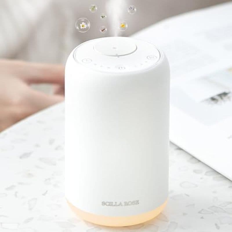 Difusor De Aromaterapia Sem Água-Nebulizador De Óleo Essencial De Névoa Fria Portátil E Recarregável Com Luz Noturna Par