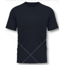 Camisa preta, unissex, adequada tanto para homens quanto para mulheres.