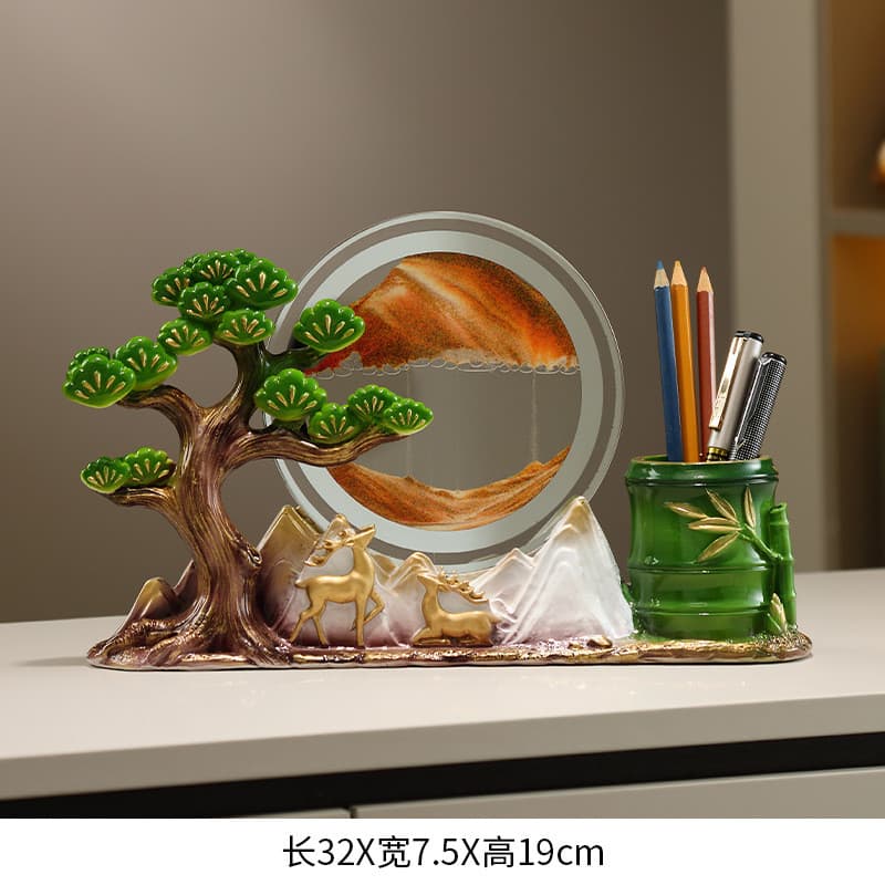 Bem-vindo aos convidados pinho Glitter escova titular ornamentos luz luxo High-End estudo escritório decoração de mesa p