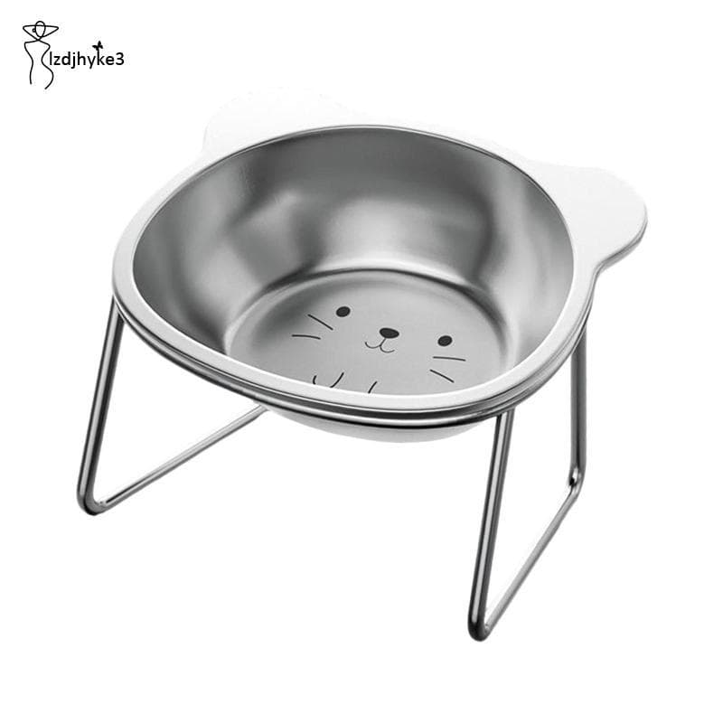[lzdjhyke3] Tigela Elevada Para Gatos Alimentador Elevado Animais De Estimação Fácil De Limpar Recipiente De Lanche Incl