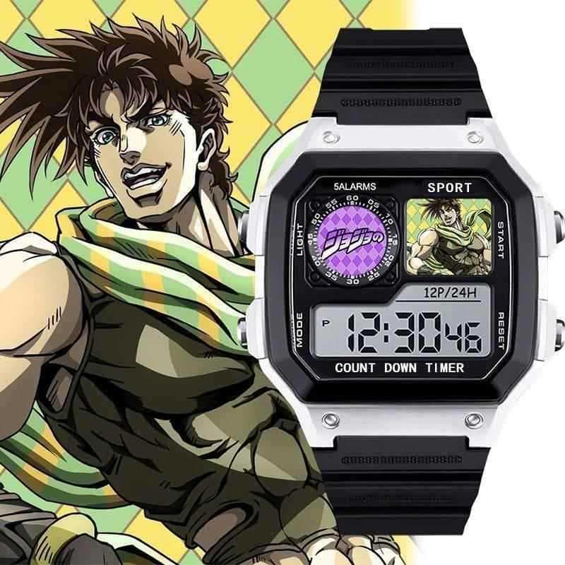 JOJO's Bizarre Adventure Comic Mesmo Estilo Moda Relógio À Prova D 'Água Relógio de Estudante Comemorativo Aniversário P
