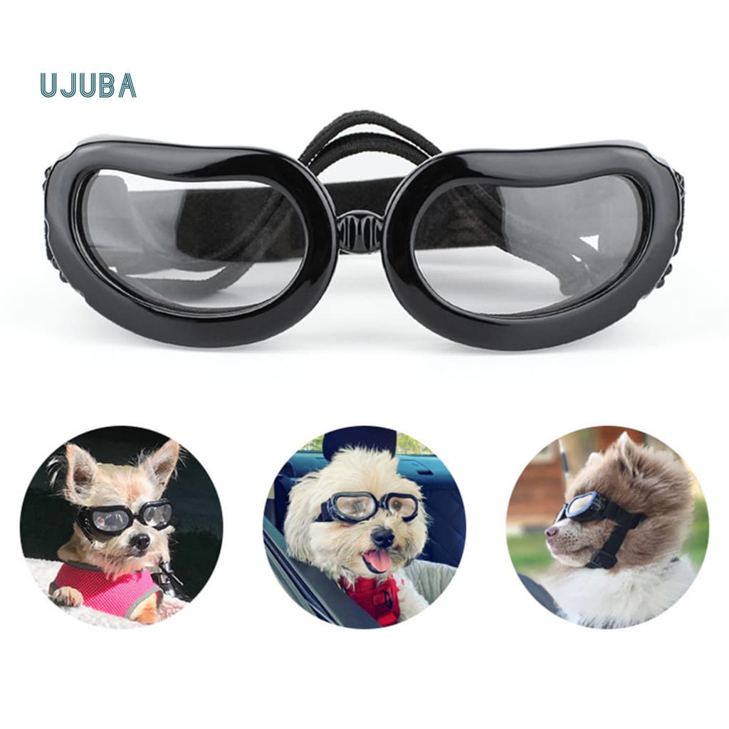 Óculos De Sol Para Animais De Estimação UJ.B Visão Clara Ajustável Proteção UV Os Olhos Pet Cat Dog Eyewear Suprimentos