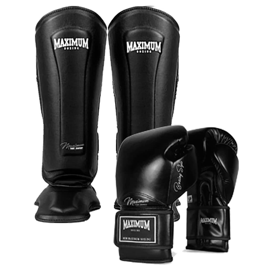 Luva Classic Muay Thai Boxe + Caneleira - Maximum