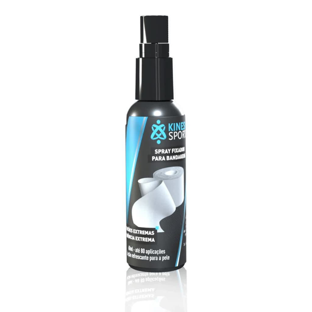 Spray Fixador Pré-Tape 60ml para Bandagem Elástica Pré Tape Taping Hidratante - KinesioSport