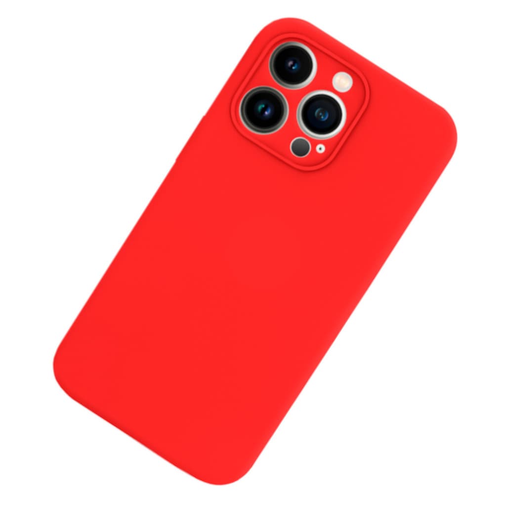 Capa Capinha Para iPhone 13 Pro Max Vermelha Aveludado