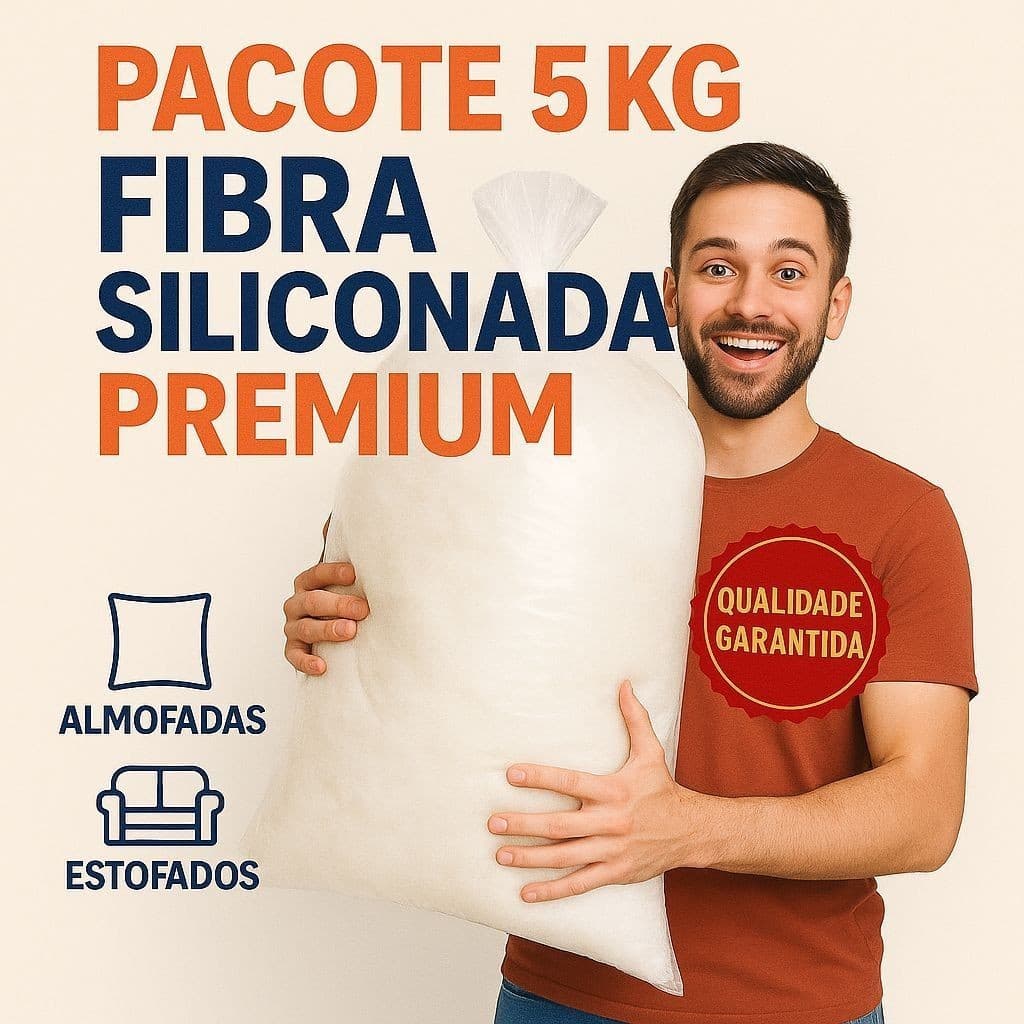KIT 1 2 3 4 e 5 KG Fibra POLIÉSTER SILICONIZADA ANTIALERGICA Macia enchimento almofadas sofá refil