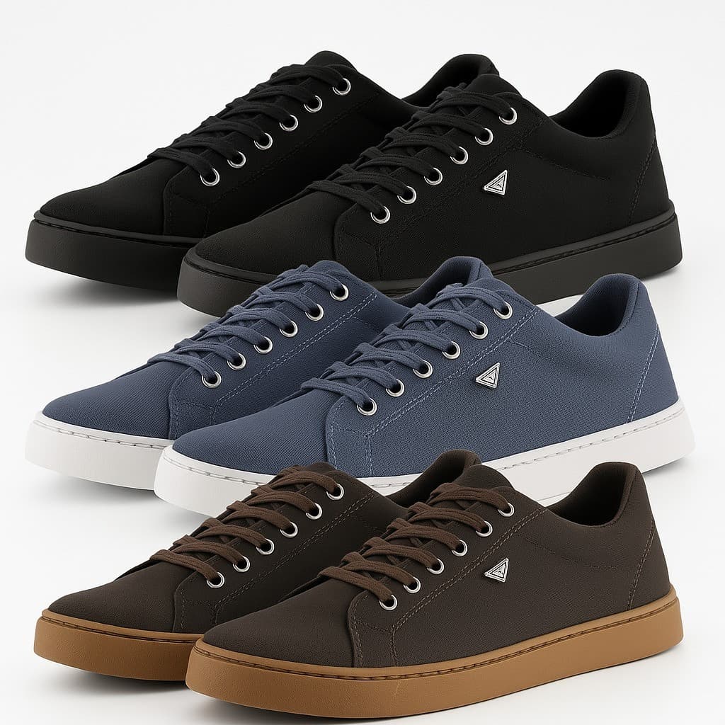 Kit Exclusivo 3 Pares Sapatênis Masculino Estilosos Barato