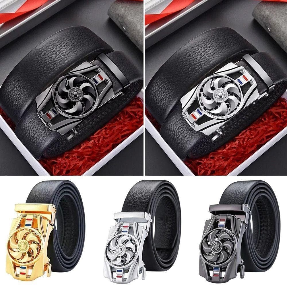 Cinto de fivela automática para homens, cinto de calça giratório para negócios de meia-idade e jovens, casual e versátil