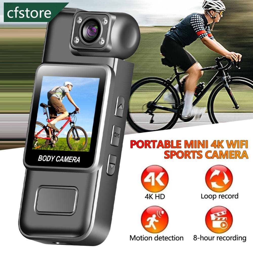 CFSTORE Portátil Mini 4K WiFi Câmera Esportiva Com Tela HD Ciclismo Ao Ar Livre Ação Cam DVR Gravador À Prova Dwaterproo