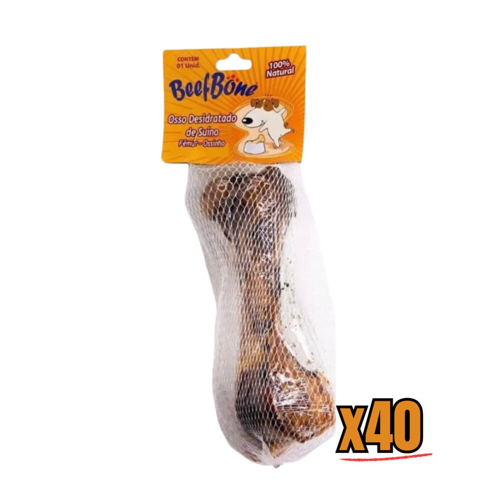 40 unidades Osso Defumado Para Cachorro Mordedor Natural Para Cães Pet BeefBone