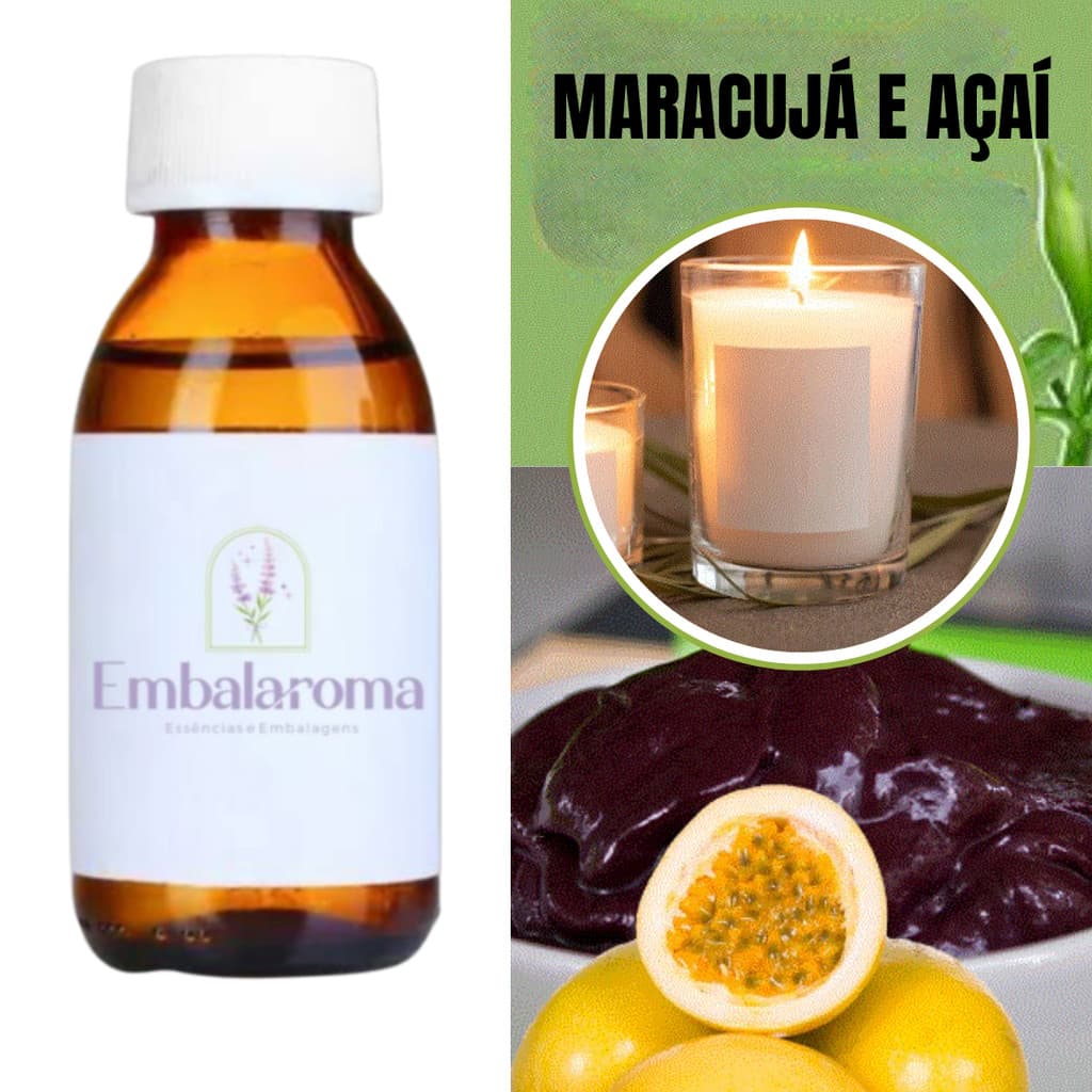 Essencia Vela Maracuja e Açai 100gr FF