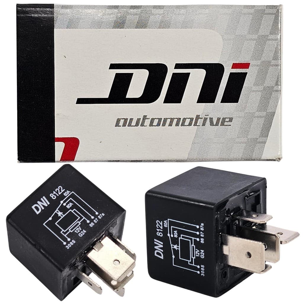 Relé Auxiliar Reversor Automotivo Universal 12V 80/60A com 5 Terminais Selado – DNI 8122