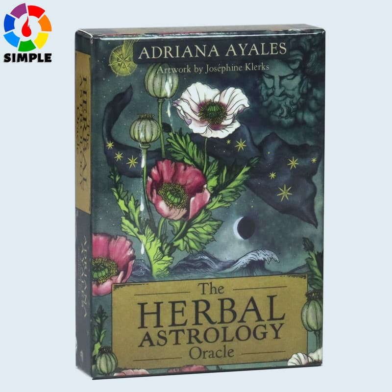 Baralho de Cartas de Oráculo de Astrologia Herbal Baralho de Tarô