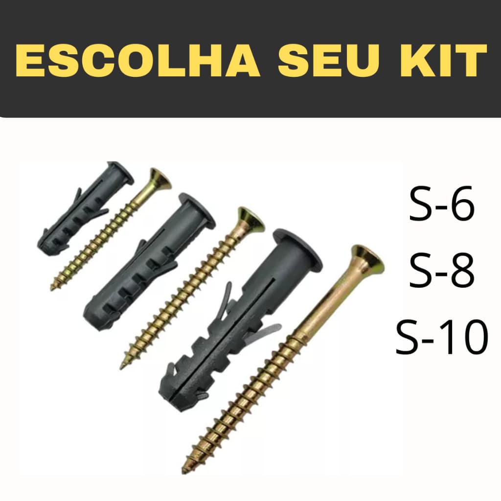 Monte Seu KIT de Parafuso e Bucha Parede ..+Makeupnails+