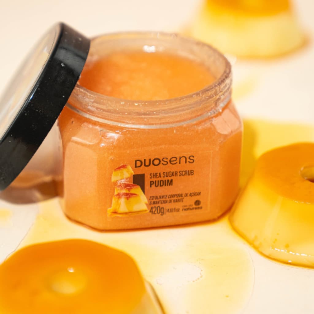 Esfoliante Corporal Sugar Scrub Pudim DuoSens Cia da Natureza 420g