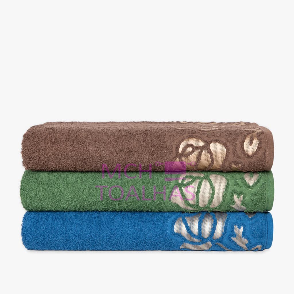 KIT C/3 Toalhas De Banho Luxo Absorção Florência 70 X 130cm