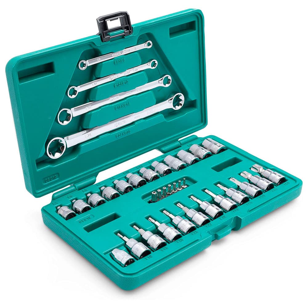 Jogo De Soquete E Chave Torx 1/4" - 3/8" 35 Pcs - ST09010SJ - Sata
