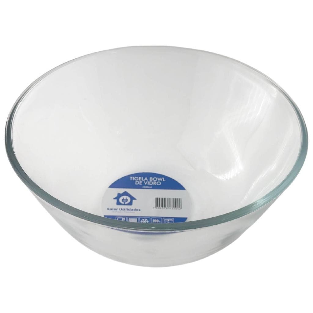 Bowl Tigela Cumbuca de Vidro 4500mL Sobremesas Quente e Frio
