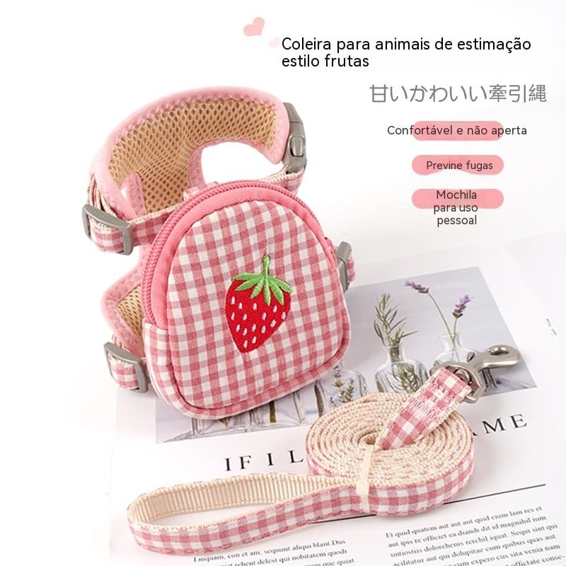 Mochila De Coleira Para Cães Estilo Colete Pequenos Como Teddy , Bichon , Pomeranian ; Arnês Peitoral Passear Com Filhot