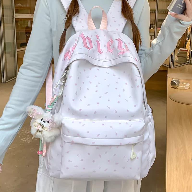 Mochila escolar estilo coreano ins nicho estilo preguiçoso feminino mochila de estudante Do ensino médio não colisão est