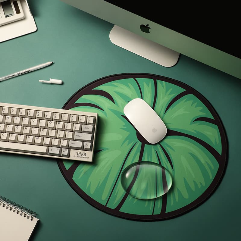Su Yan Shang * Tapete de rato de pulso de Silicone com folha de lótus, simples, fresco, para meninas, mouse pad de escri