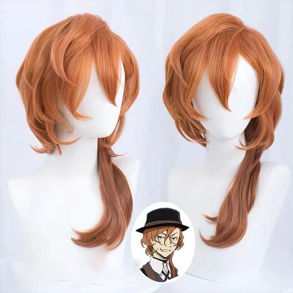 Peruca de Cosplay Ice Chuuya Nakahara Bungou Stray Dogs, Cabelo Sintético Resistente ao Calor, Cor Marrom HVF9 U1VV