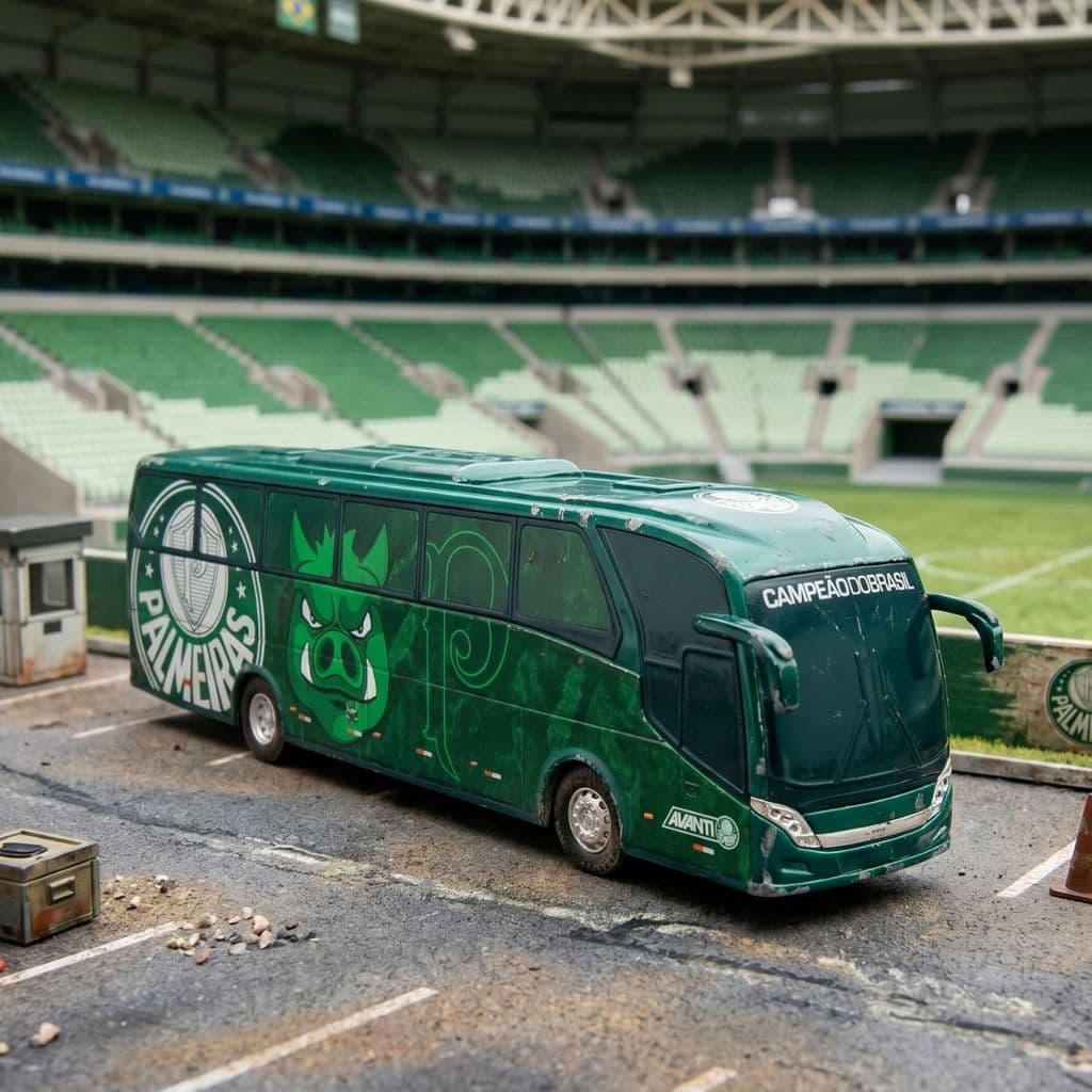 Onibus De Brinquedo Palmeiras Verdao Futebol Menino Infantil Presente Colecao